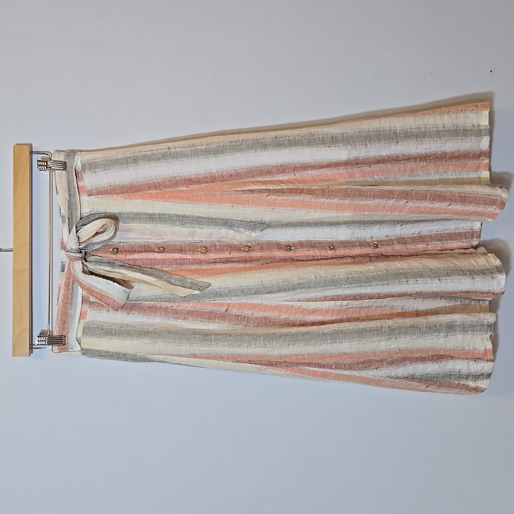 Tregene Anthropologie Linen Belted Midi Maxi Skirt Size‎ XS Coastal - Picture 16 of 16